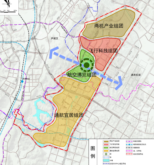 航空新城片區(qū)藍圖出爐 規(guī)劃預(yù)留軌道交通2、3號線